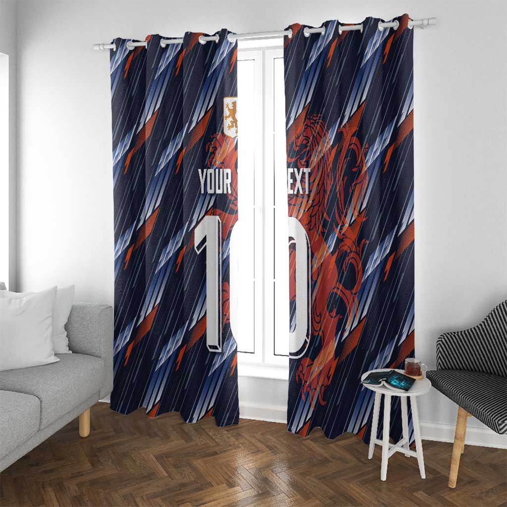 Custom Netherlands Lion Football Window Curtain Sporty Style - Wonder Print Shop