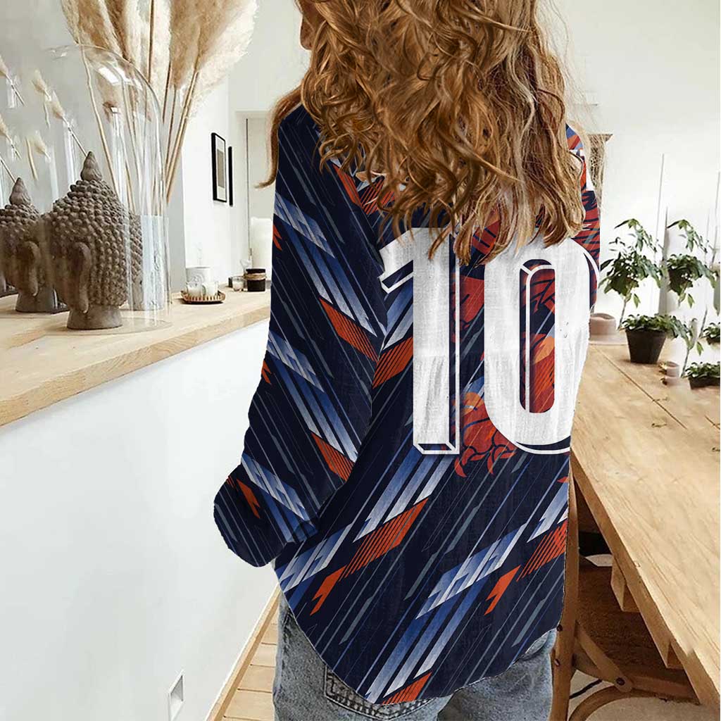Custom Netherlands Lion Football Women Casual Shirt Sporty Style - Wonder Print Shop