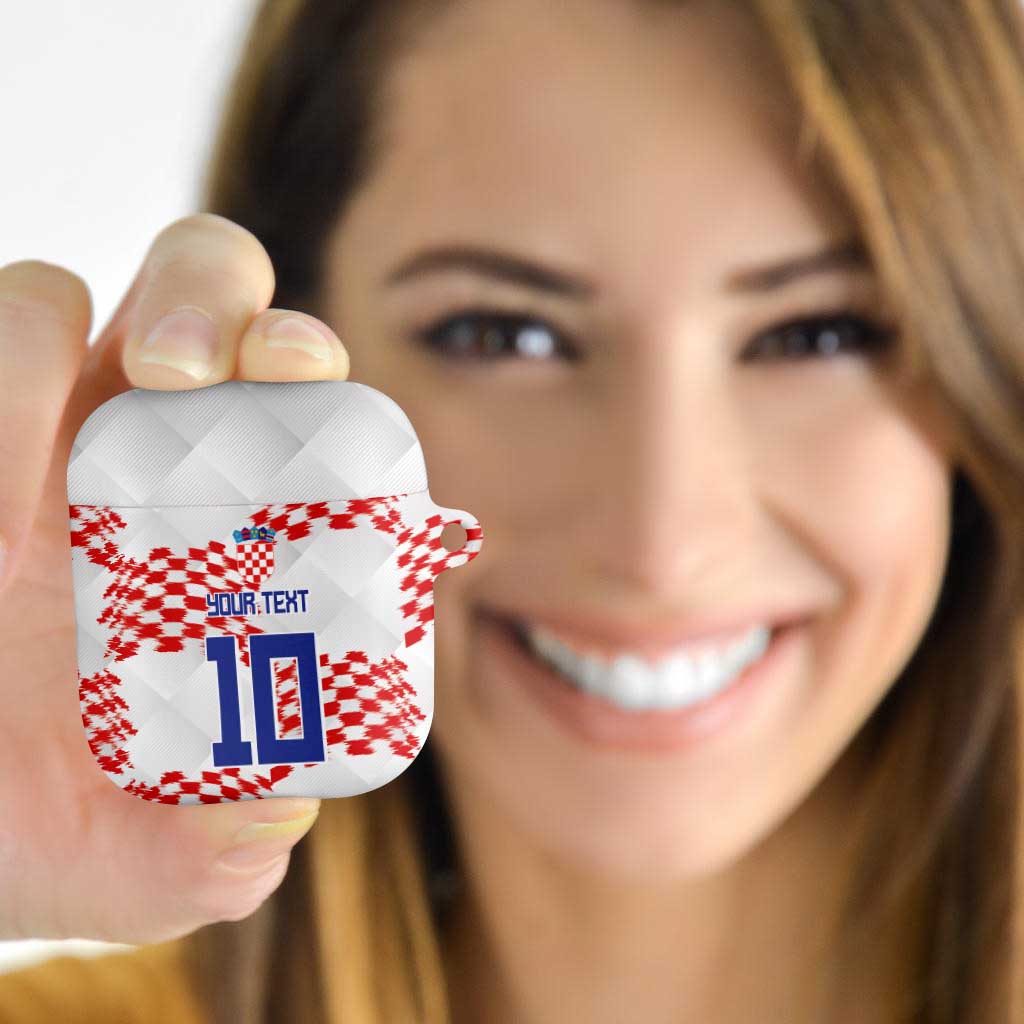 Custom Croatia Football AirPods Case Kockasti-Grunge Checkers - Wonder Print Shop