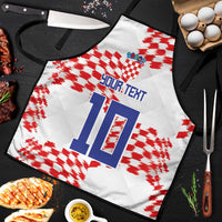 Custom Croatia Football Apron Kockasti-Grunge Checkers - Wonder Print Shop