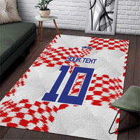 Custom Croatia Football Area Rug Kockasti-Grunge Checkers - Wonder Print Shop
