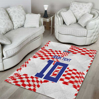 Custom Croatia Football Area Rug Kockasti-Grunge Checkers - Wonder Print Shop