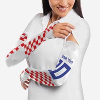 Custom Croatia Football Arm Sleeves Kockasti-Grunge Checkers - Wonder Print Shop