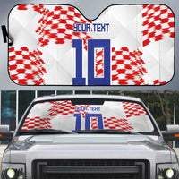 Custom Croatia Football Auto Sun Shade Kockasti-Grunge Checkers - Wonder Print Shop
