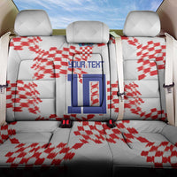 Custom Croatia Football Back Car Seat Cover Kockasti-Grunge Checkers - Wonder Print Shop