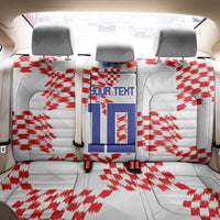 Custom Croatia Football Back Car Seat Cover Kockasti-Grunge Checkers - Wonder Print Shop