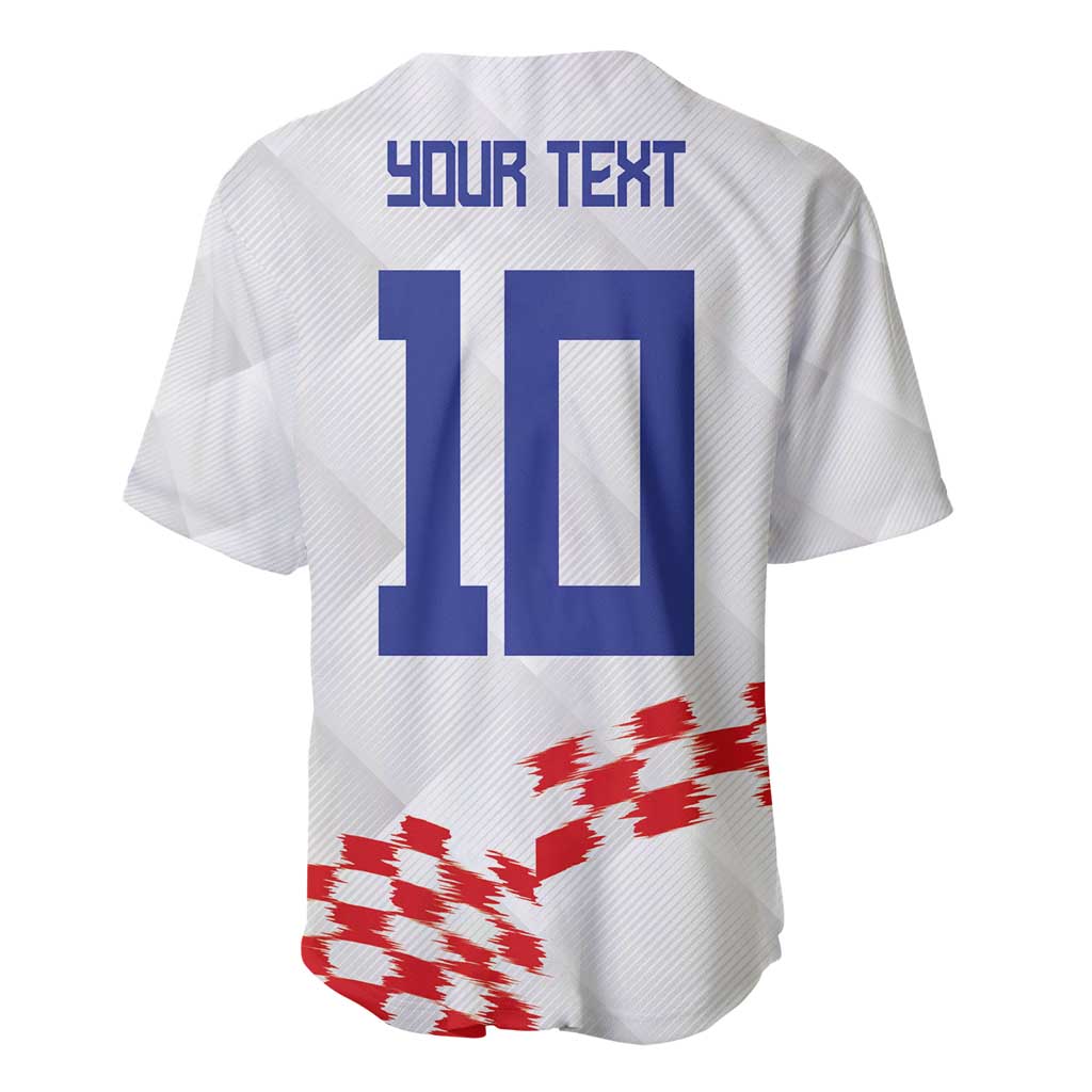 Custom Croatia Football Baseball Jersey Kockasti-Grunge Checkers - Wonder Print Shop