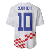 Custom Croatia Football Baseball Jersey Kockasti-Grunge Checkers - Wonder Print Shop