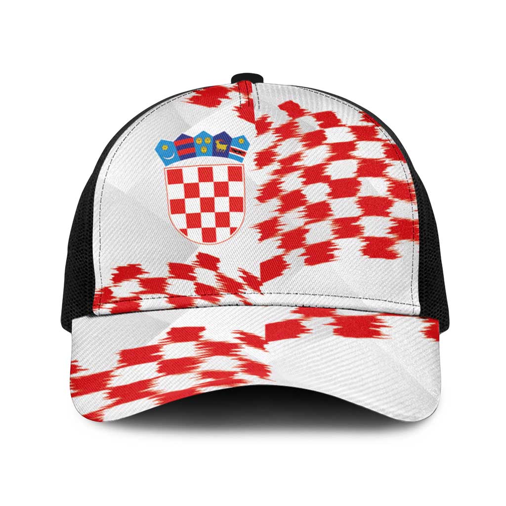 Croatia Football Baseball Net Cap Kockasti-Grunge Checkers - Wonder Print Shop