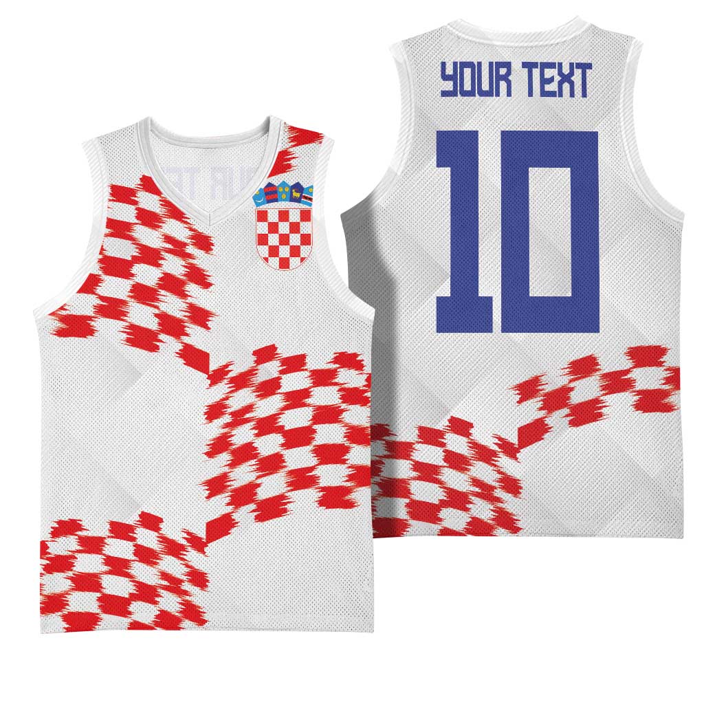 Custom Croatia Football Basketball Jersey Kockasti-Grunge Checkers - Wonder Print Shop