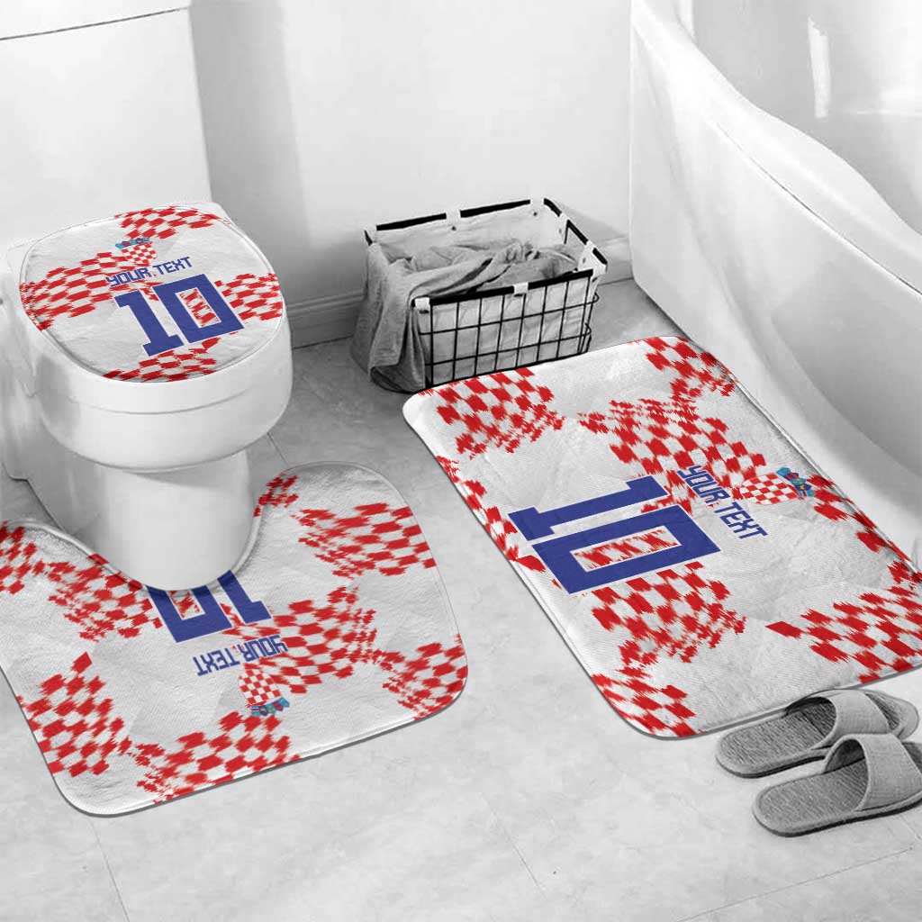 Custom Croatia Football Bathroom Set Kockasti-Grunge Checkers - Wonder Print Shop