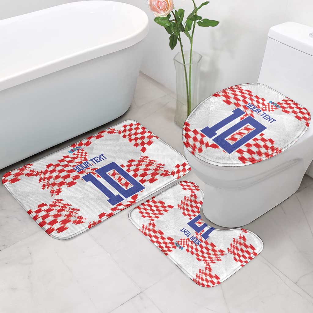 Custom Croatia Football Bathroom Set Kockasti-Grunge Checkers - Wonder Print Shop