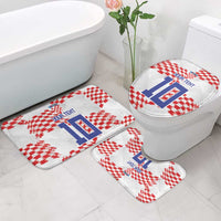 Custom Croatia Football Bathroom Set Kockasti-Grunge Checkers - Wonder Print Shop