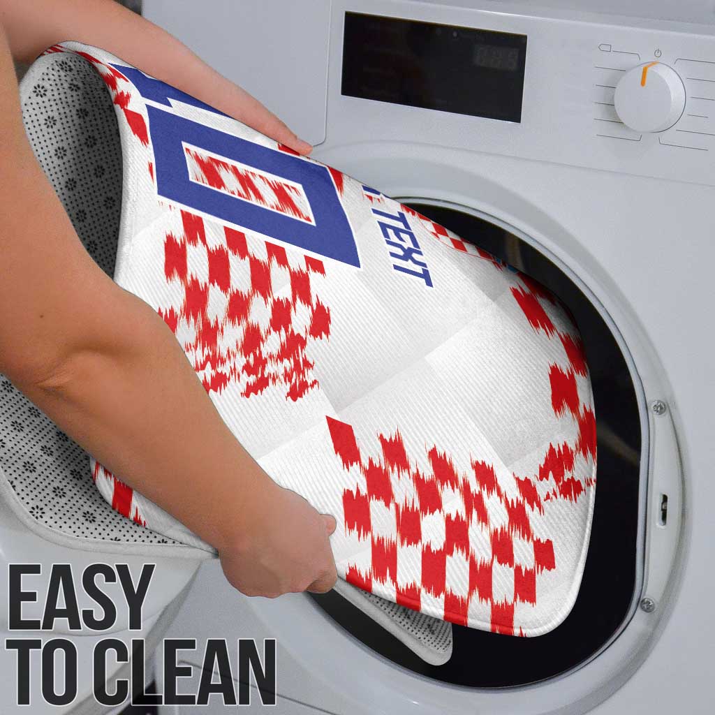 Custom Croatia Football Bathroom Set Kockasti-Grunge Checkers - Wonder Print Shop