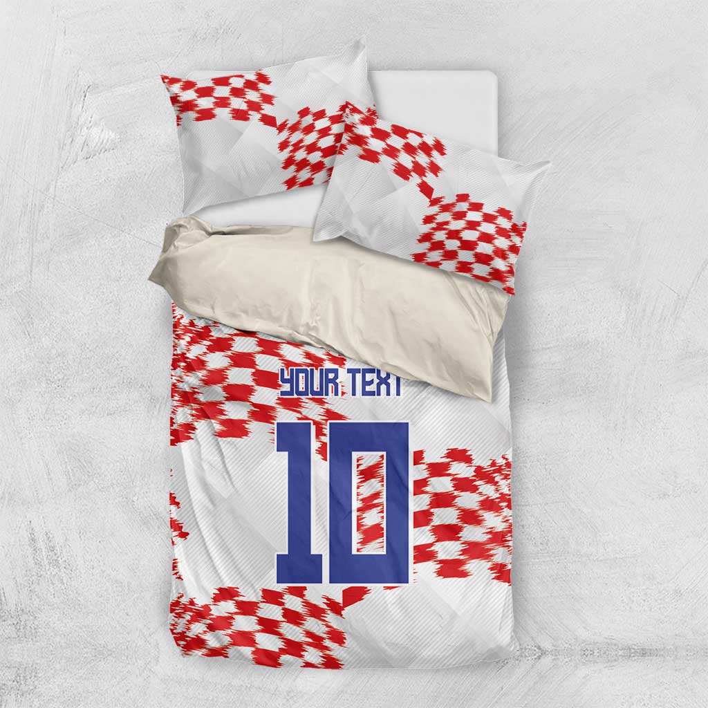 Custom Croatia Football Bedding Set Kockasti-Grunge Checkers - Wonder Print Shop
