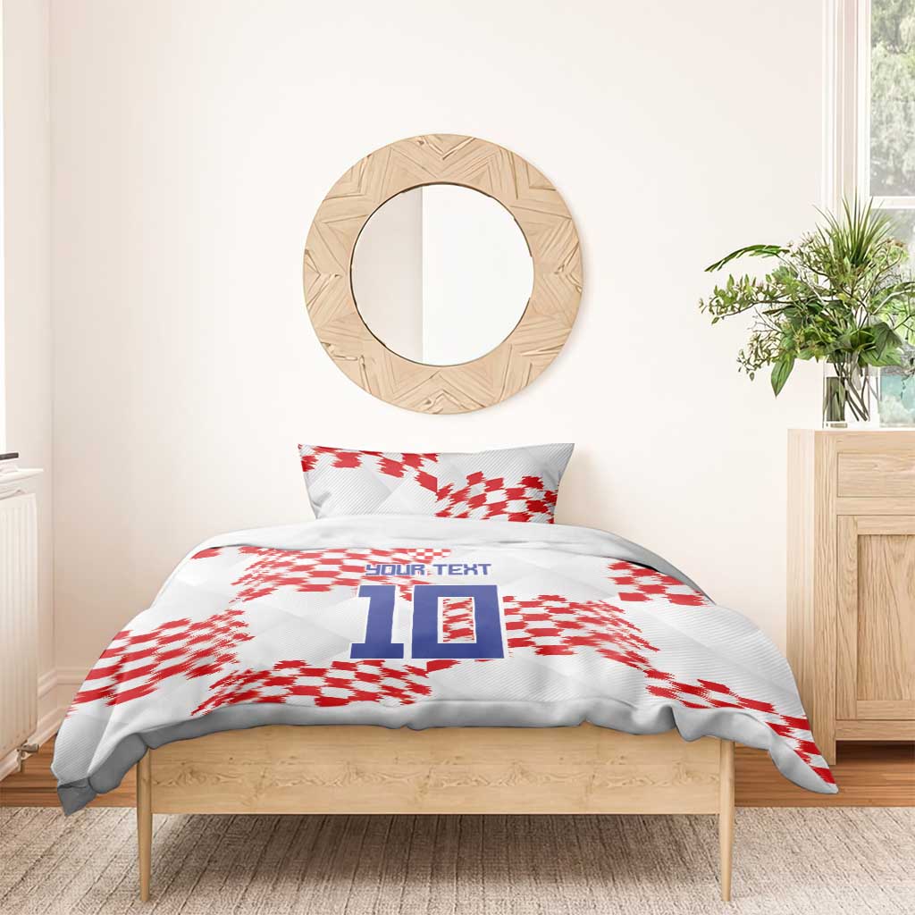 Custom Croatia Football Bedding Set Kockasti-Grunge Checkers - Wonder Print Shop