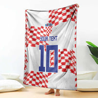 Custom Croatia Football Blanket Kockasti-Grunge Checkers - Wonder Print Shop