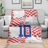 Custom Croatia Football Blanket Kockasti-Grunge Checkers - Wonder Print Shop
