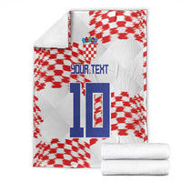 Custom Croatia Football Blanket Kockasti-Grunge Checkers - Wonder Print Shop