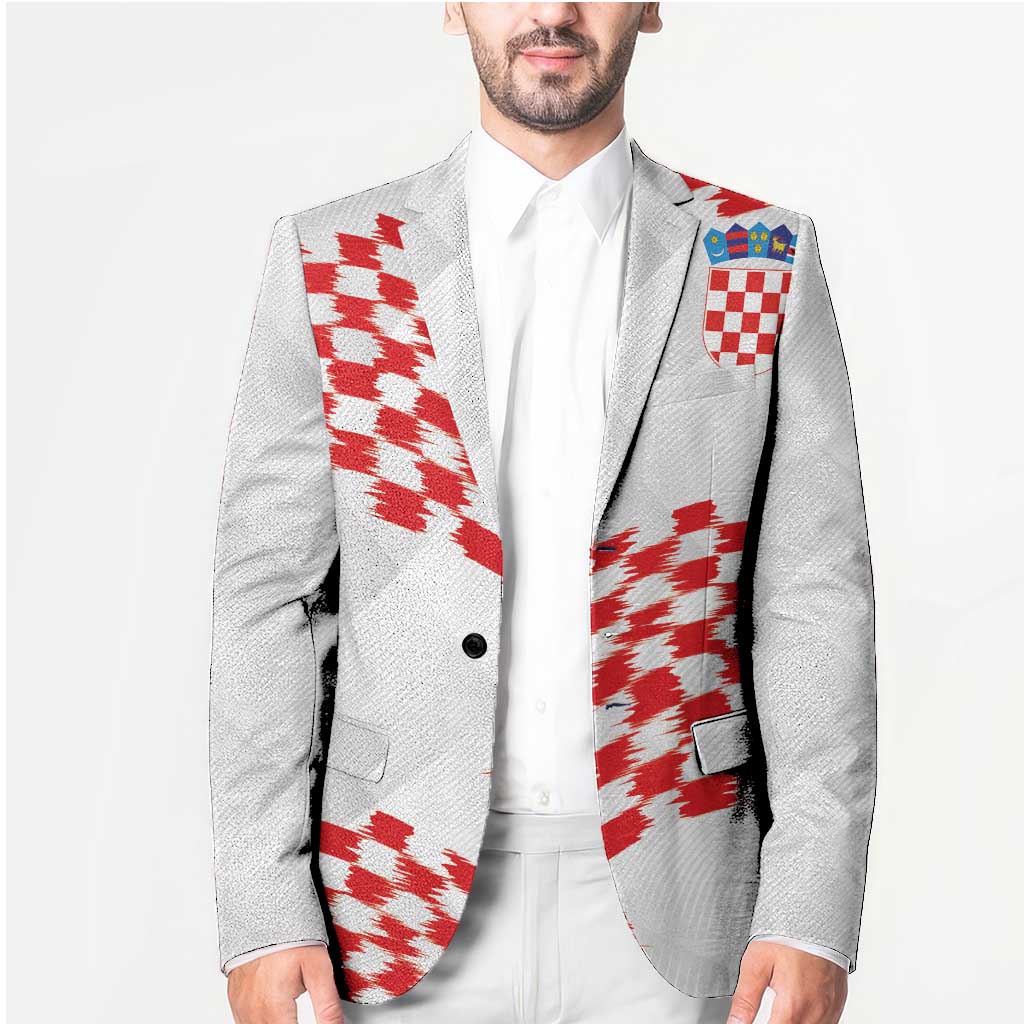 Custom Croatia Football Blazer Kockasti-Grunge Checkers - Wonder Print Shop
