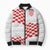 Custom Croatia Football Bomber Puffer Jacket Kockasti-Grunge Checkers - Wonder Print Shop
