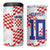 Custom Croatia Football 4 in 1 Can Cooler Tumbler Kockasti-Grunge Checkers - Wonder Print Shop