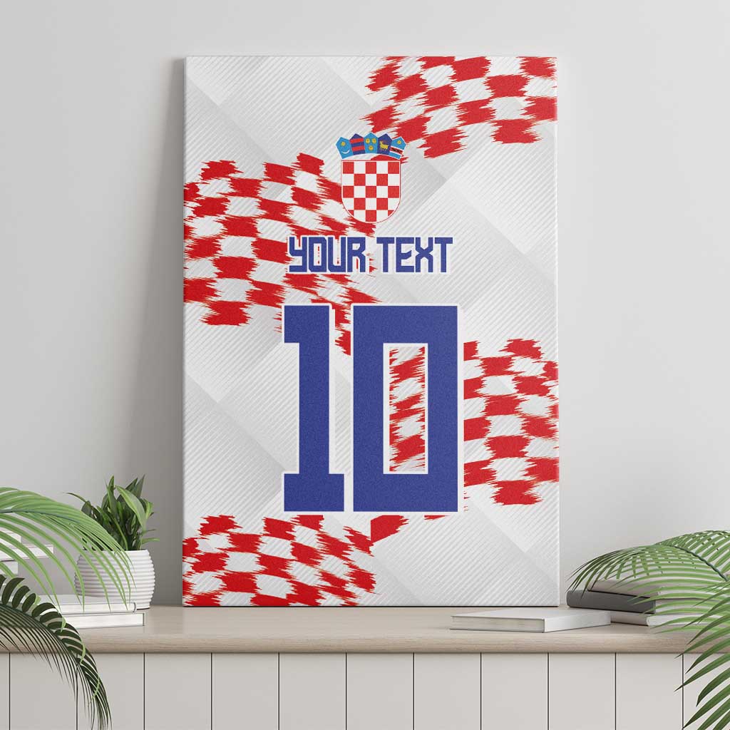 Custom Croatia Football Canvas Wall Art Kockasti-Grunge Checkers - Wonder Print Shop