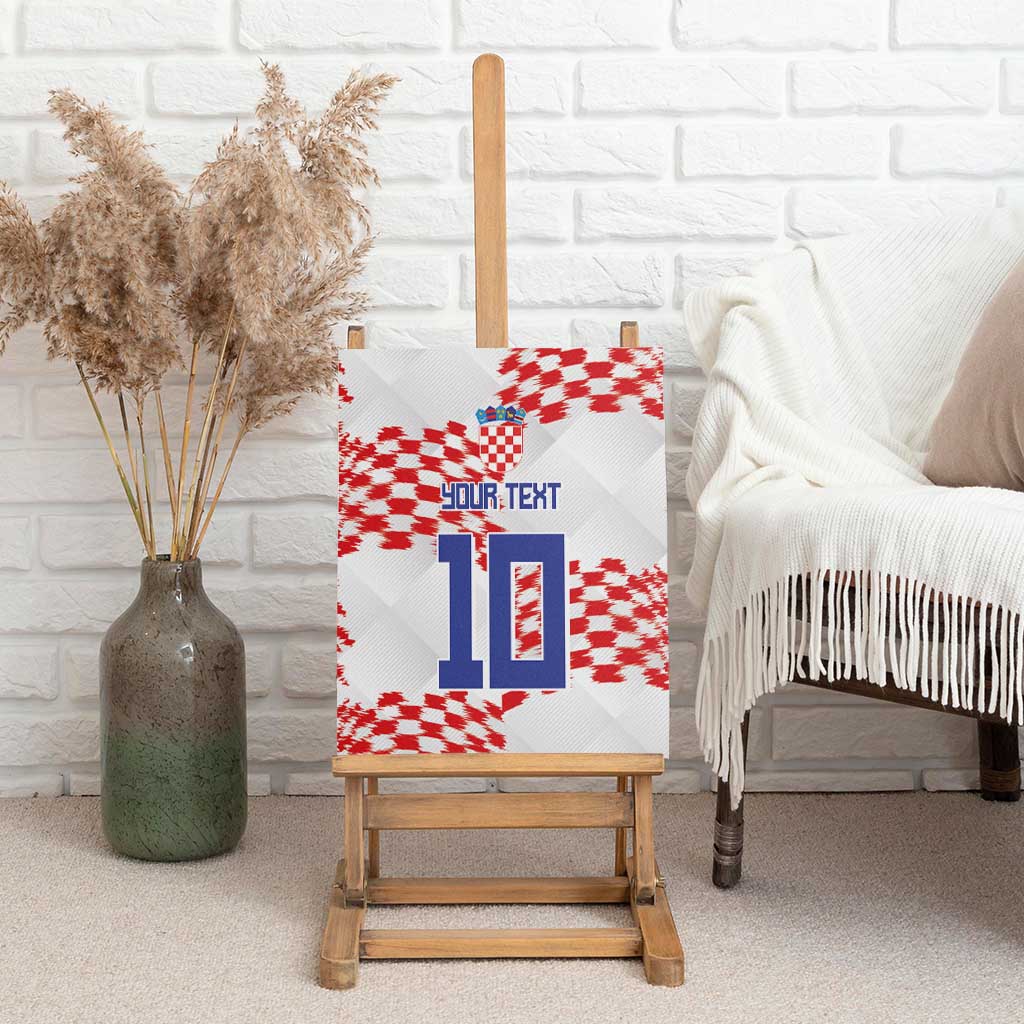 Custom Croatia Football Canvas Wall Art Kockasti-Grunge Checkers - Wonder Print Shop