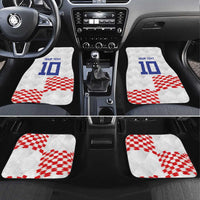Custom Croatia Football Car Mats Kockasti-Grunge Checkers - Wonder Print Shop