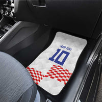 Custom Croatia Football Car Mats Kockasti-Grunge Checkers - Wonder Print Shop