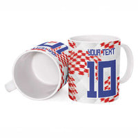 Custom Croatia Football Ceramic Mug Kockasti-Grunge Checkers - Wonder Print Shop