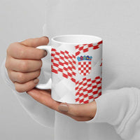 Custom Croatia Football Ceramic Mug Kockasti-Grunge Checkers - Wonder Print Shop
