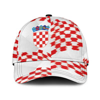 Croatia Football Classic Cap Kockasti-Grunge Checkers - Wonder Print Shop