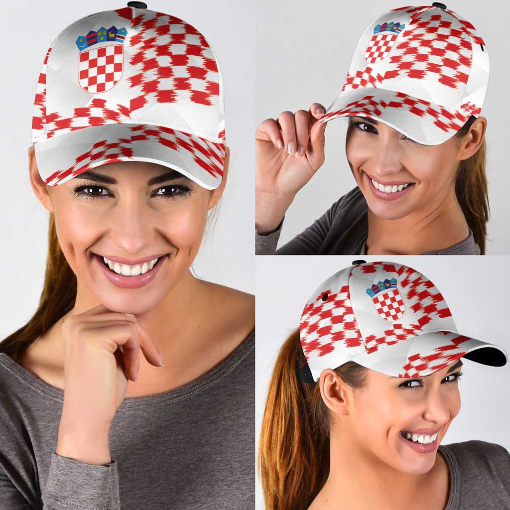 Croatia Football Classic Cap Kockasti-Grunge Checkers - Wonder Print Shop