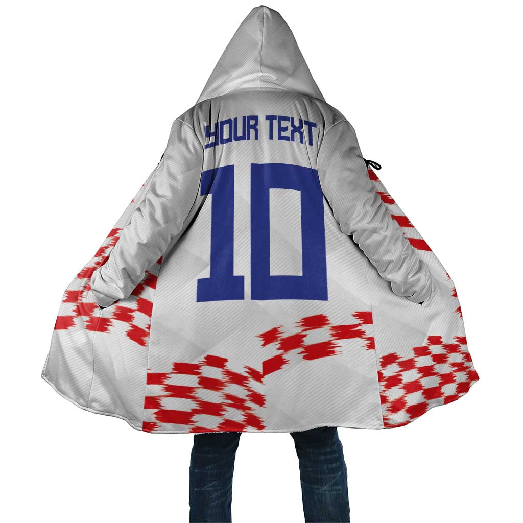 Custom Croatia Football Cloak Kockasti-Grunge Checkers - Wonder Print Shop