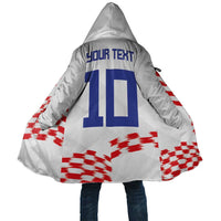 Custom Croatia Football Cloak Kockasti-Grunge Checkers - Wonder Print Shop