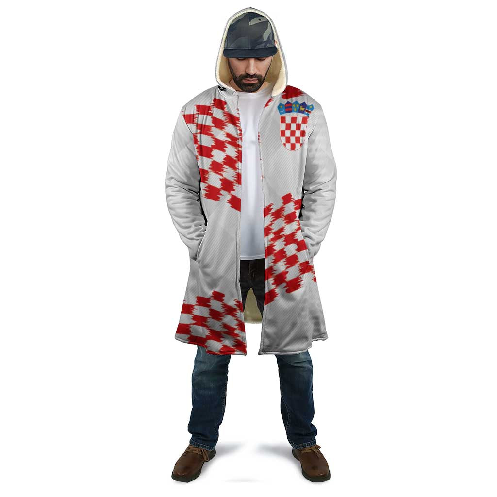 Custom Croatia Football Cloak Kockasti-Grunge Checkers - Wonder Print Shop