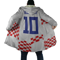 Custom Croatia Football Cloak Kockasti-Grunge Checkers - Wonder Print Shop