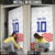 Custom Croatia Football Door Cover Kockasti-Grunge Checkers - Wonder Print Shop