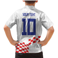 Custom Croatia Football Family Matching Mermaid Dress and Hawaiian Shirt Kockasti-Grunge Checkers - Wonder Print Shop