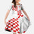 Custom Croatia Football Family Matching Off Shoulder Maxi Dress and Hawaiian Shirt Kockasti-Grunge Checkers - Wonder Print Shop