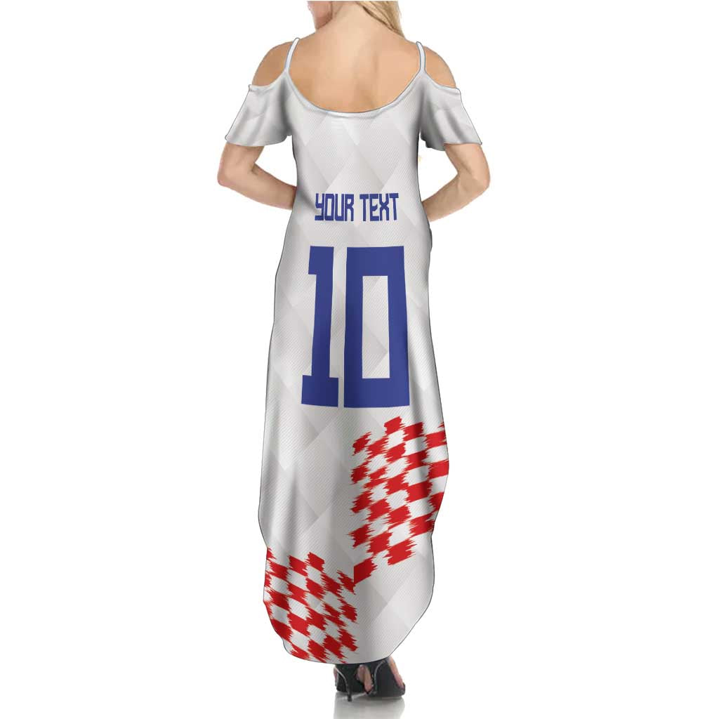 Custom Croatia Football Family Matching Summer Maxi Dress and Hawaiian Shirt Kockasti-Grunge Checkers - Wonder Print Shop
