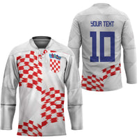 Custom Croatia Football Hockey Jersey Kockasti-Grunge Checkers - Wonder Print Shop