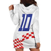 Custom Croatia Football Hoodie Dress Kockasti-Grunge Checkers - Wonder Print Shop