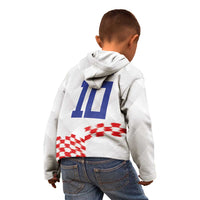 Custom Croatia Football Kid Hoodie Kockasti-Grunge Checkers - Wonder Print Shop