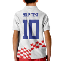 Custom Croatia Football Kid Polo Shirt Kockasti-Grunge Checkers - Wonder Print Shop