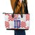Custom Croatia Football Leather Tote Bag Kockasti-Grunge Checkers - Wonder Print Shop
