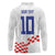 Custom Croatia Football Long Sleeve Polo Shirt Kockasti-Grunge Checkers - Wonder Print Shop