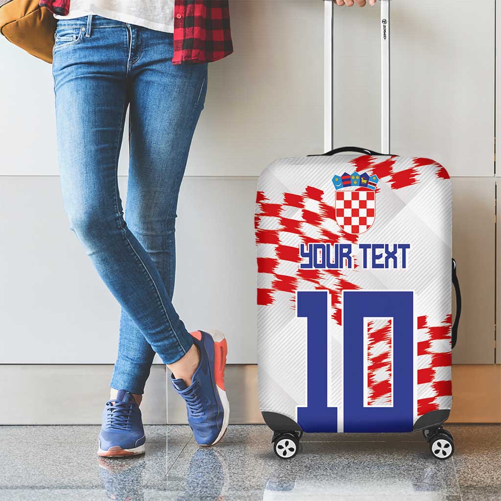 Custom Croatia Football Luggage Cover Kockasti-Grunge Checkers - Wonder Print Shop