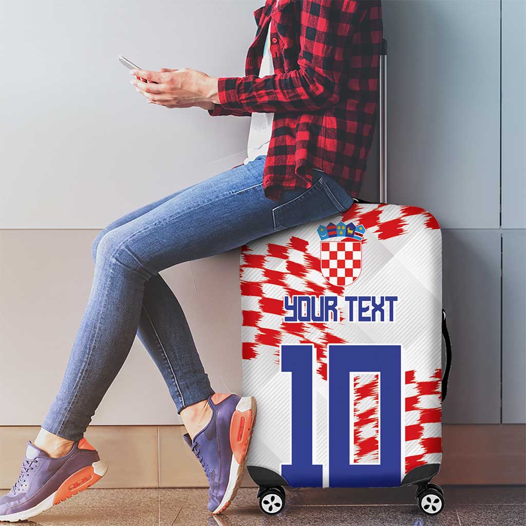 Custom Croatia Football Luggage Cover Kockasti-Grunge Checkers - Wonder Print Shop